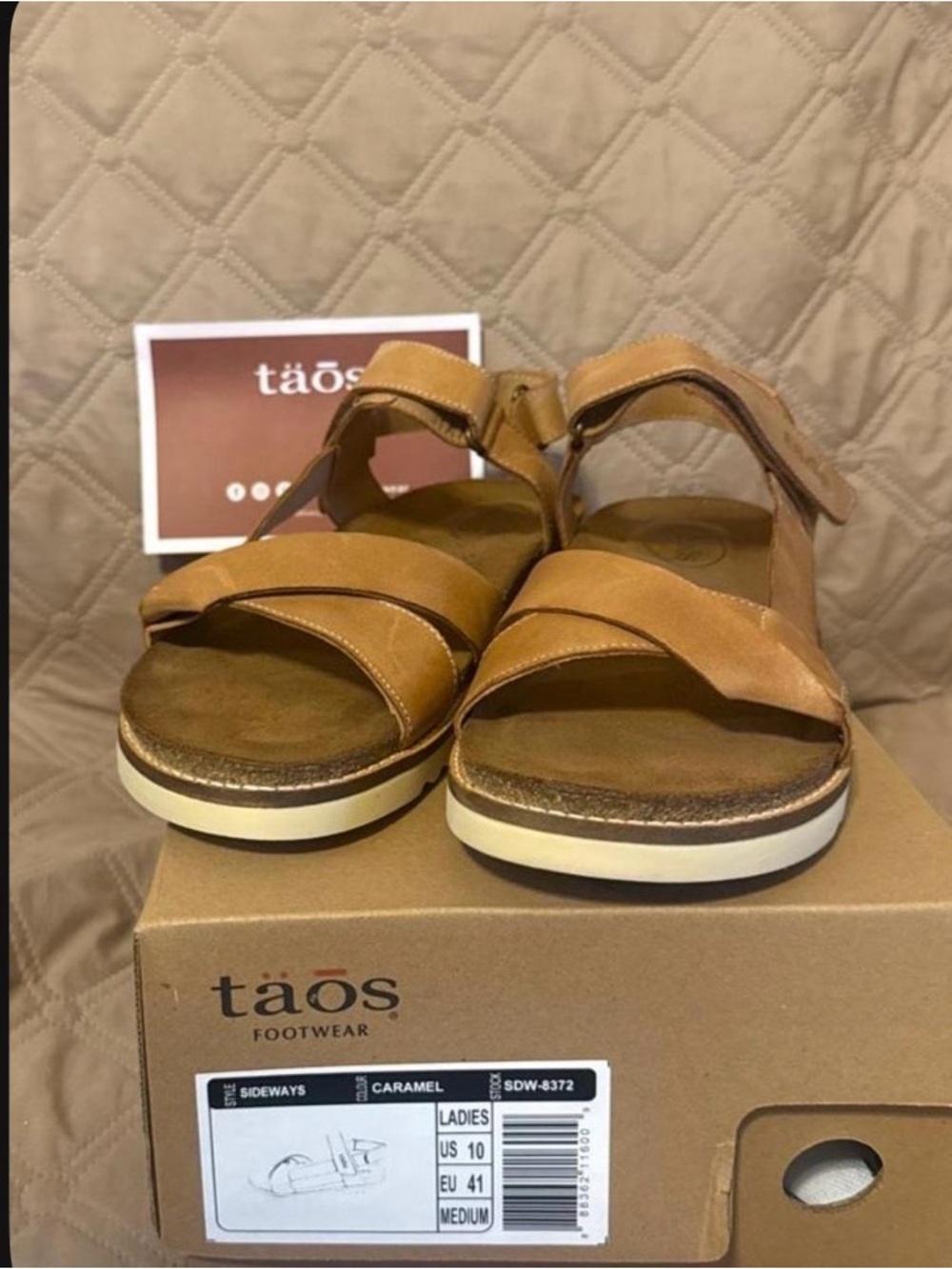 Taos Footwear Caramel Tan Women’s Sandal - Leather Strappy Comfort